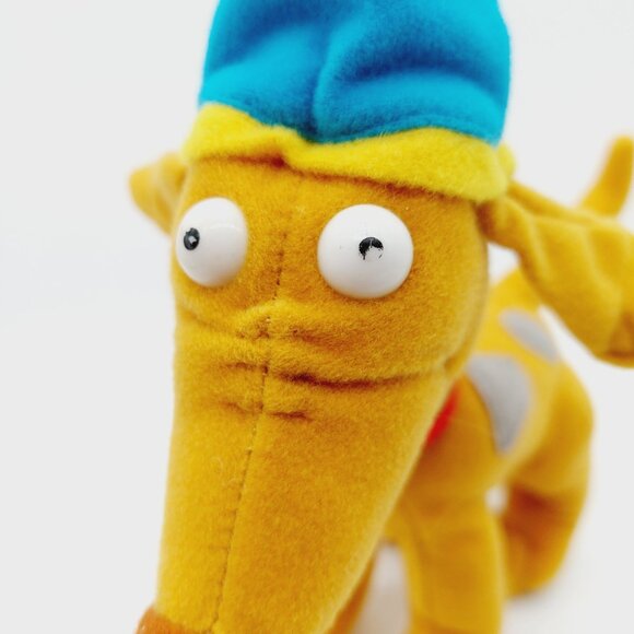 Rugrats Spike the Dog 6" Plush Stuffed Mattel 1998 Wearing Blue Hat READ - Picture 2 of 9